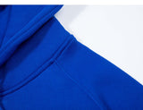Embroidered Letters Solid Hoodie