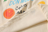 Vintage Letter Printing Oversized T-shirt