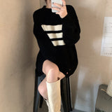 Striped Knitted Women's Sweater