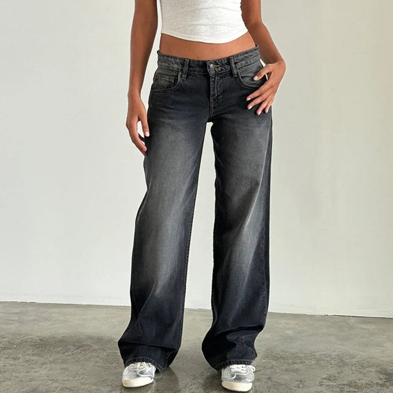 Model wearing the Vintage Vibe Flared Jeans