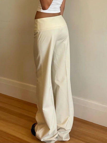 Vintage Button-Up Loose Casual Pants