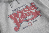 Heavyweight Letter Print Fleece Sporty Hoodie