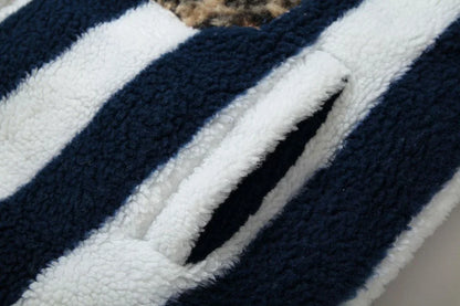 Vintage Striped Fleece Jacket