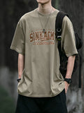 Korean Letter Print Soft Boy T-Shirt