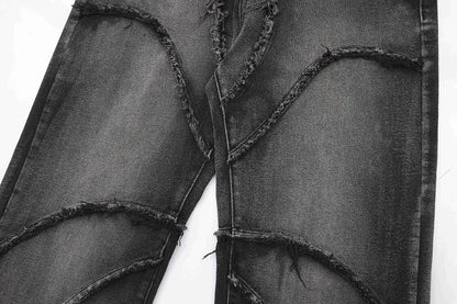 Crisscross Stitch Baggy Jeans