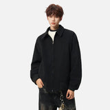 Fashionable Hip Hop Lapel Zipper Jacket