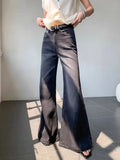 Women Stylish Flared Black Wide Leg Jeans