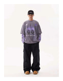 Vintage American Style Letter Print Long Sleeve T-Shirt