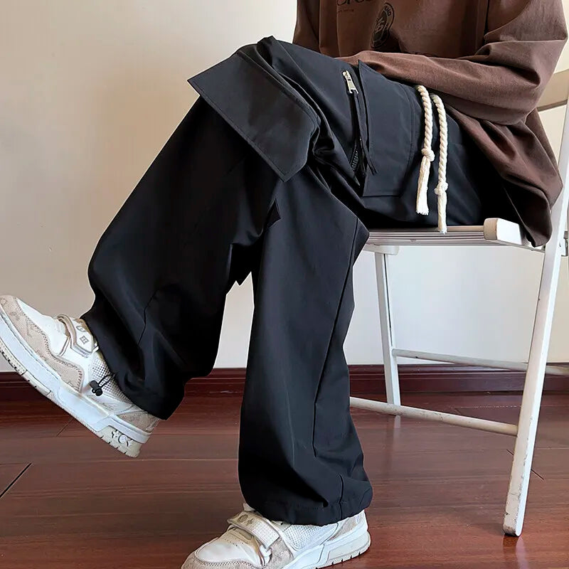 Retro Cargo Pocket Casual Loose Pants