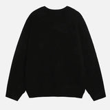 Rose Graphic Oversized Casual Knitwear Sweater