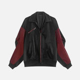 High Street American Patchwork Leather Jacket