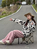 Retro Vintage Digital Print Streetwear Shirt