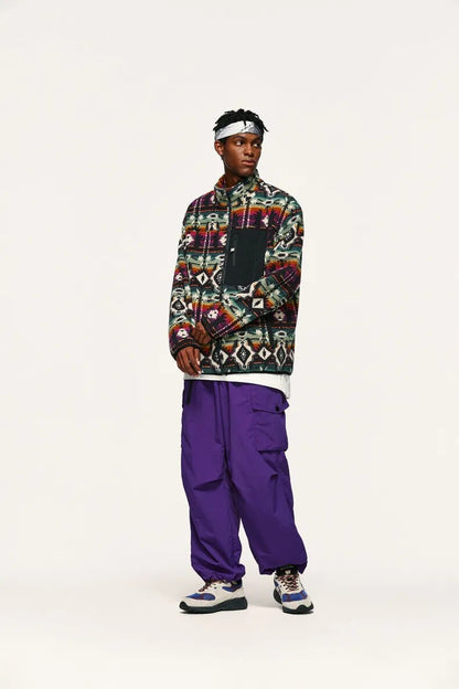 Ethnic Printing Sherpa Jacket