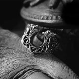 Gothic Adjustable Lucky Horseshoe Ring