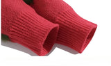 Christmas Contrast Color Lapel Knitwear Sweater