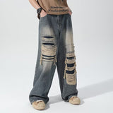 Washed Ripped Pants