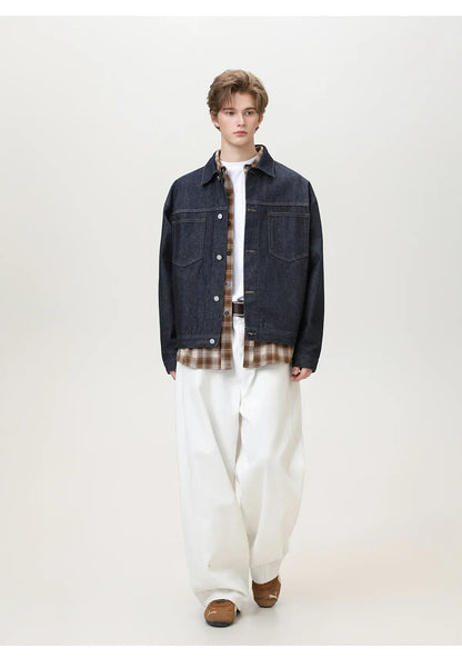 Vibrant Double Pocket Workwear Denim Jacket