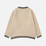 Breathable V-Neck Cable Knit Sweater