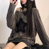 Ripped Radiance Star Long-sleeved T-shirt