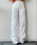 Vintage Straight High-waist Pants