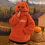 Oversized Loose Y2K Pumpkin Hoodie