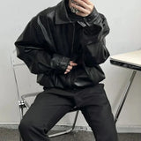 Long-lasting Retro Loose British Leather Jacket