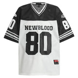 Breathable Patchwork Mesh V-Neck Collar Jersey T-Shirt