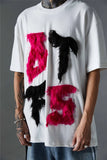 Edgy Cool Patchwork Fur T-Shirt