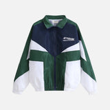 Embroidered Patchwork Varsity Windbreaker Jacket