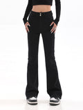 High Waist Flare Retro Denim Pants