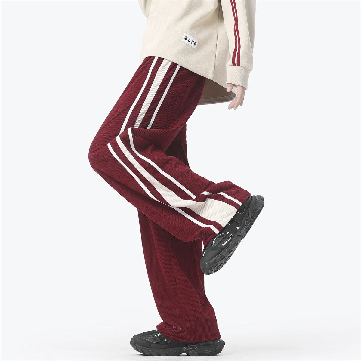 Winter Y2K Corduroy Wide Leg Sports Sweatpants