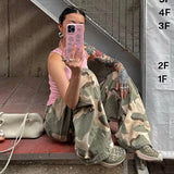 Streetwear Camouflage Oversized Boyfriend Jeans