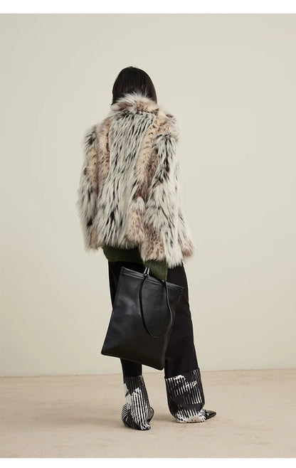 Colorful Thickened Warm Faux Fur Jacket