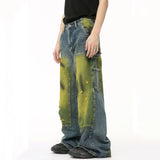 Retro Laidback Bottoms Vintage Tie Dye Baggy Jeans