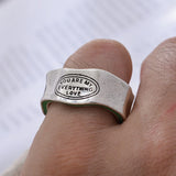 Engraved Sterling Silver Love Ring