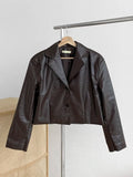 Women Faux Fur Retro Moto Leather Jacket