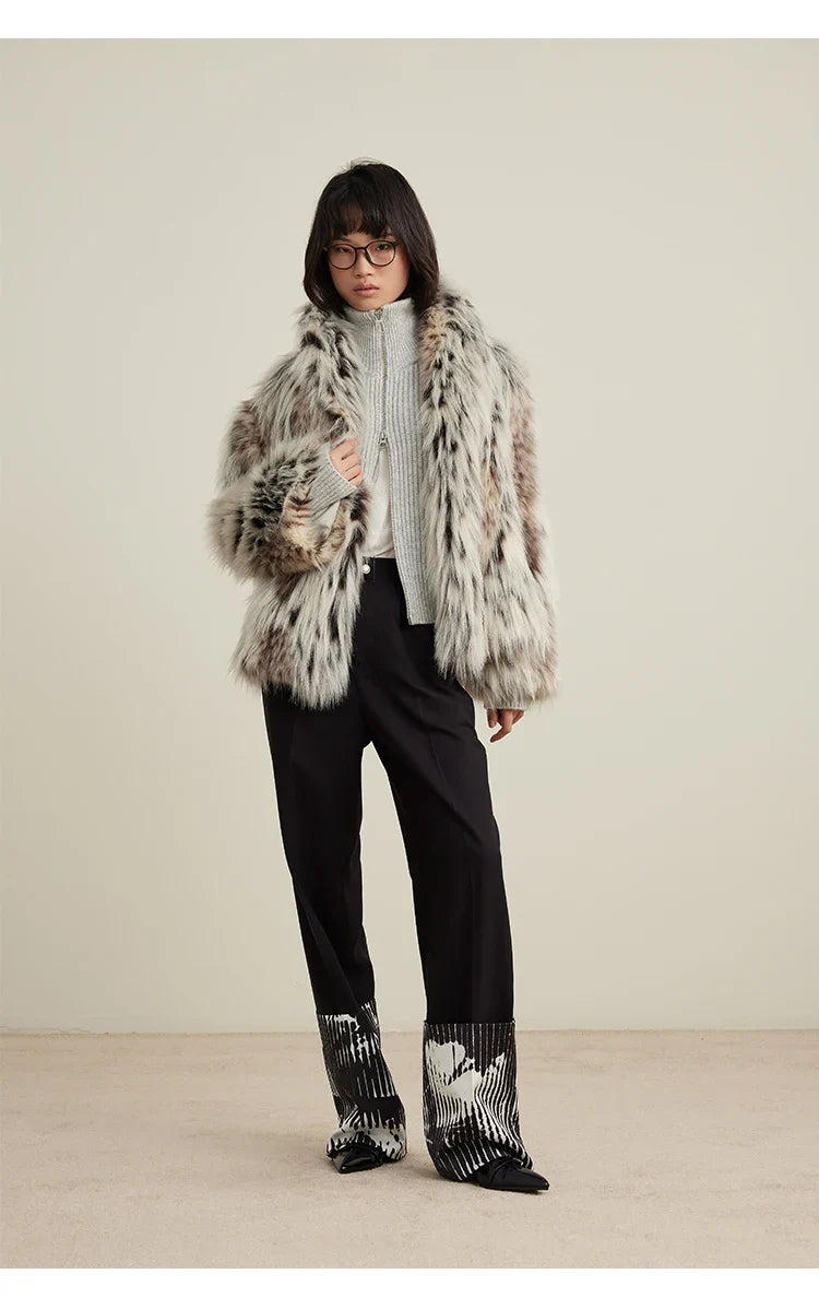 Colorful Thickened Warm Faux Fur Jacket