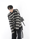 Versatile American Stripe Round Neck Sweater