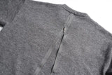 Streetwear Distressed Chain Detail Zipper Knit Sweater