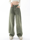 Y2K Green Baggy High Waist Pants