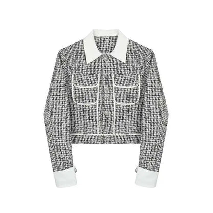 Luxury Elegant Checked Light Casual Jacket