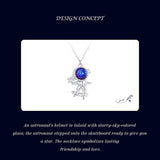 Astronaut 925 Sterling Silver Pendant Necklace