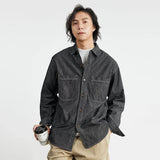 Men's Retro Casual American Denim Long Shirt