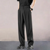 Loose Draped Iron-Free Straight Suit Pants