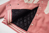 Quilted Stand Collar Letter Patch Varsity Jacket