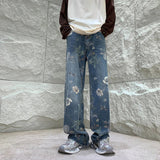Oversized Flower Wide Leg Jeans