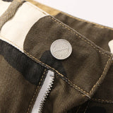 Men Flattering Camouflage Denim Cargo Short