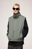 Sleeveless Zip-Up Vest