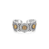 Retro Daisy Flower Adjustable Open Ring