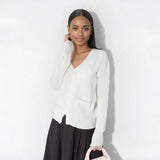 Women Casual Comfort V-Neck Knitted Cardigan